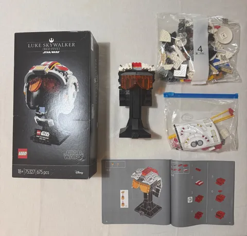 LEGO Star Wars Luke Skywalker (Red Five) Helmet 75327-BOX, MANUAL, 100% -675 pcs