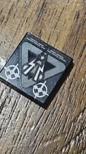 Lego Tile 2x2 Black with Insectoid Logo in Triangle Part #3068bpx7 Pattern