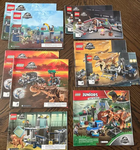 LEGO Manual Lot Jurassic World