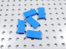 LEGO Lot of 5 Blue 1x2 Smooth Tiles Plates BE