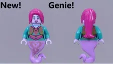 LEGO Minifigure Genie Smoke Legs Magenta Pink Hair Purple Head Magic Spells