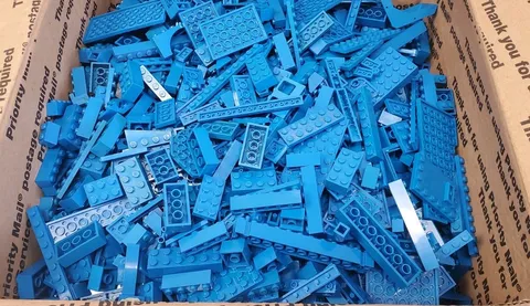 LEGO Blue Pieces Bulk Lot 5 Lbs Bricks Blocks Plates Parts Assorted Mixed 