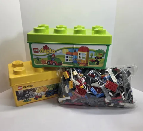 LEGO Classic Creative Brick Box & Duplo Box With Over 3 LBS Of Assorted Lego