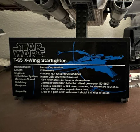 LEGO Star Wars UCS 75355 X-Wing Starfighter Display Stand Set, 1949 pcs, 18+