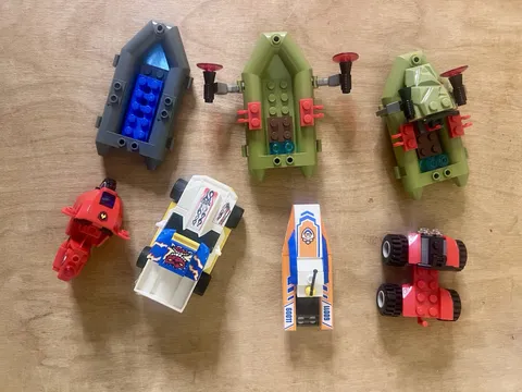 Lot Of 7 Various LEGO Vehicles 