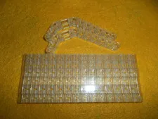 LEGO Technic LIFTARM Trans-Clear 1x15 32278 (6) and Double Bent 32009 (2) - 8pcs
