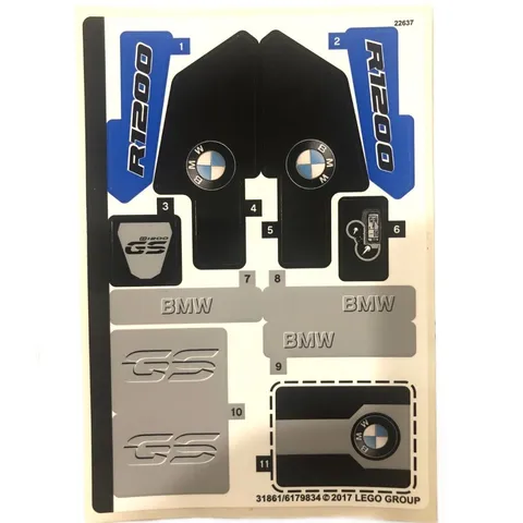 new LEGO Sticker Sheet from BMW R 1200 GS Adventure set 42063