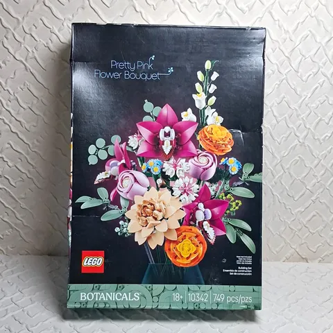 LEGO Botanicals Pretty Pink Flower Bouquet 10342 - Brand New Sealed Damaged Box