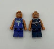 Lego NBA NJ Nets Kidd #5 Milwaukee Bucks Kukoc #7 Mini figures Basketball