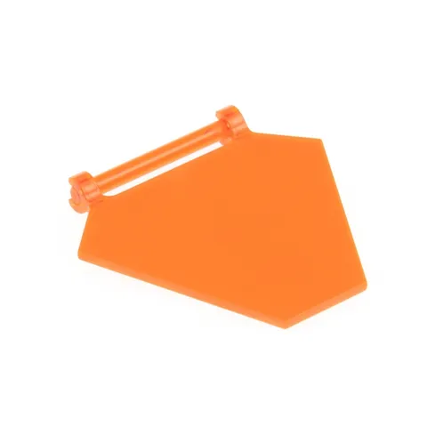 1x LEGO Flag 5x6 Transparent Neon Orange Stud Shield 4L 30374 6331729 x1435