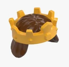 LEGO ® king crown with hair minifigure 6575804 114874 hairpiece crown medieval