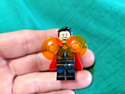 LEGO Minifigure Dr Strange Blue Outfit w/ Red Cape Accessory