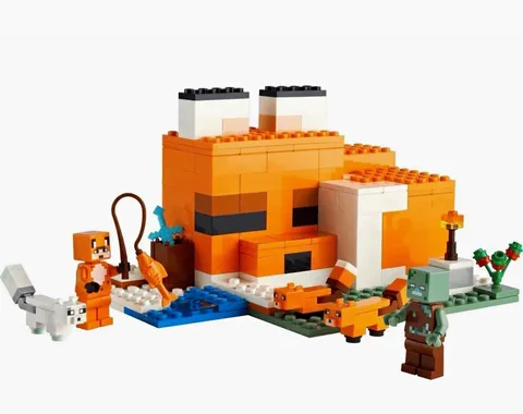 LEGO Minecraft The Fox Lodge Bulk Parts Lot, Multicolor Pieces in Bag