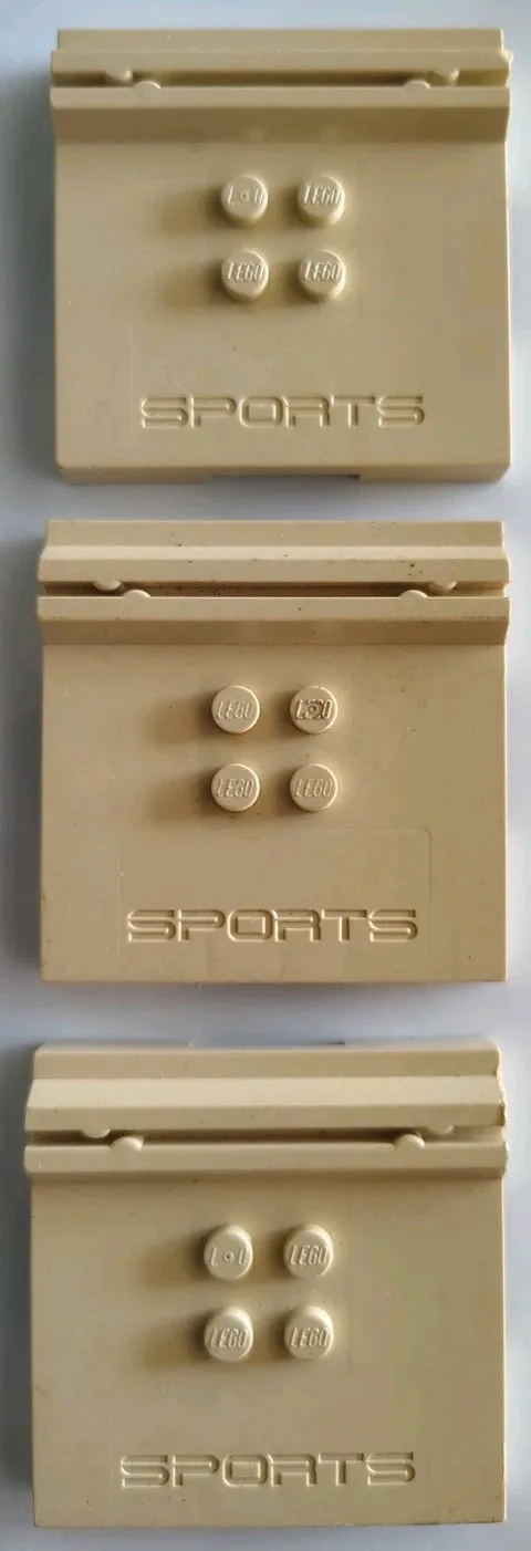 Lego Tile Modified Minifig Stand with 4 Studs & Embossed Sports Tan 3 units 