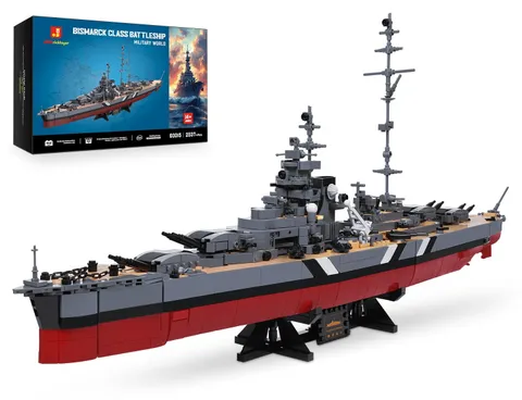 Technik Bismarck Battleship Clamp Blocks Kit for Adults, 2537 P...