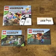 LEGO Minecraft 21164, 30331, 30394 Instructions Manual Only