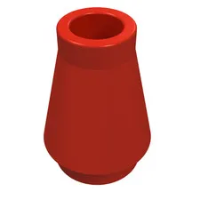 LEGO Part 4589 - Red Cone 1 x 1 [No Top Groove]