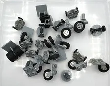 LEGO bulk   lot of 25 Airplane wheels aircraft landing 2415 2655 4870