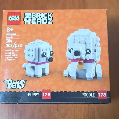 LEGO BrickHeadz Pets 40546 Poodle Dog Set 304pcs Box 8+ Complete Set