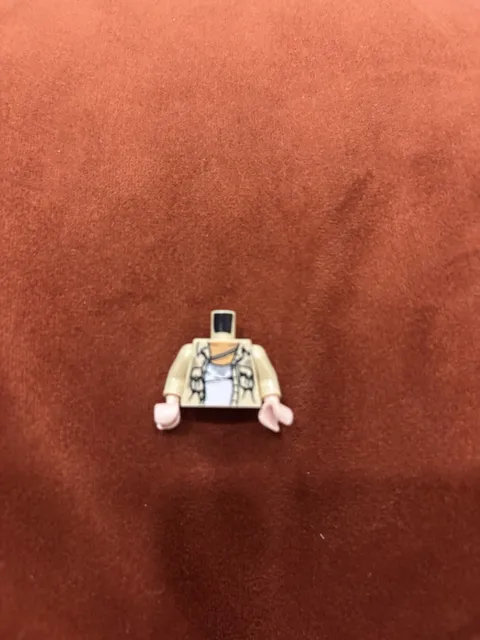Lego Minifigure Tan Open Shirt Torso Indiana Jones Ammo Belt Suspenders Body