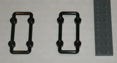 LEGO NEW 3x6 Black Lattice Module with knobs (2x) 6138603 Brick 23444