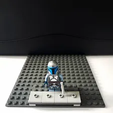 LEGO Star Wars Jango Fett Minifigure Smile, Blue, Bounty Hunter, SW0468 75015