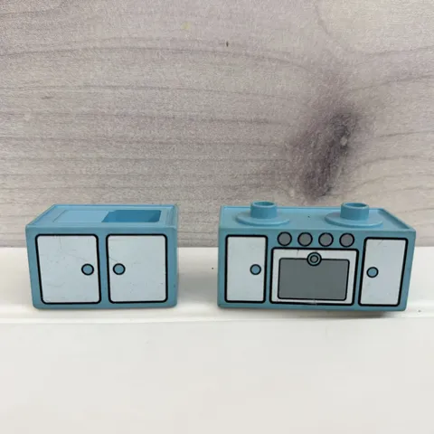 Lego Duplo Figure Block Specialty BLUE STOVE OVEN Kitchen Play House 2756