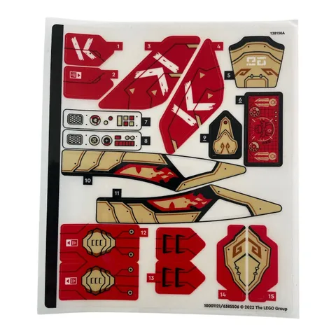 NEW LEGO | Sticker Sheet for Set 71773 Kai's Golden Dragon Rider