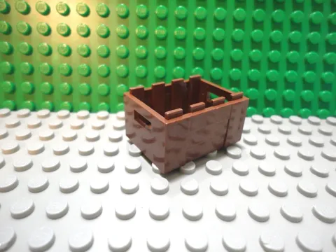 Lego 1 Reddish Brown 2x4x2 Crate Box Storage Container NEW