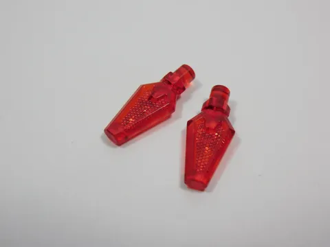 LEGO Lot of 2 Trans Red Spear Tips Weapon Minifig Q7