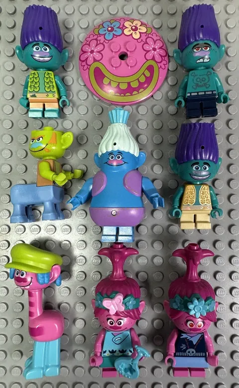 Lego Trolls World Tour Minifigure Lot of 8