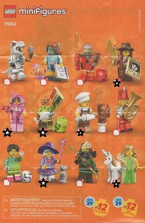 LEGO MINIFIGURES: Series 29 (71052) - Set of 6 + 2 Bonus Figs & Free Shipping
