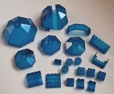Lego Space Trans Dark Blue Translucent, Vintage