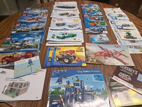 Lot of 62! Mixed Brand LEGO Instruction Manuals Booklets Aldi Mega Brickcraft +