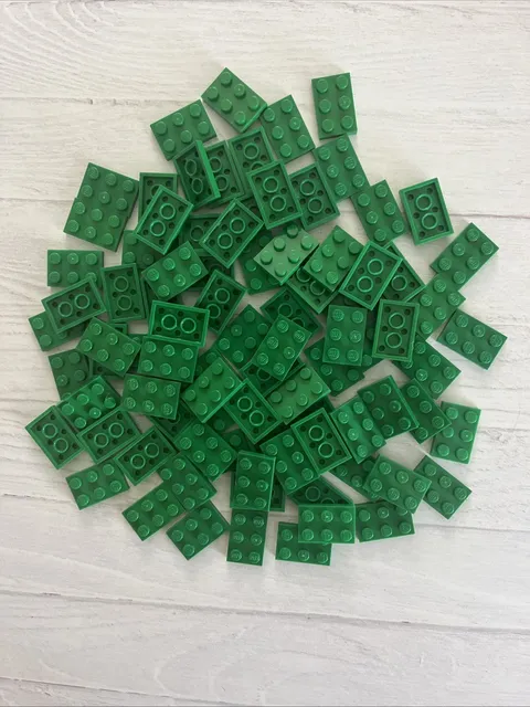 LEGO LOT GREEN 86 PCS 2X3 PLATE VARIETY BUILDING PIECES