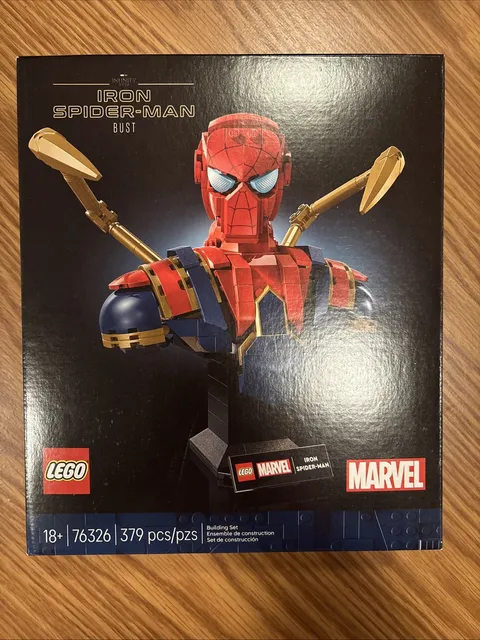 LEGO Marvel Iron Spider-Man Bust 76326 379pcs 18+ Display Set New Sealed Box