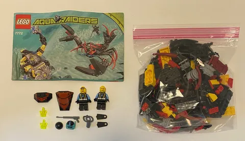 Lego 7772 Aquazone Aquaraiders Lobster Strike w Instructions 2 subs READ 2007