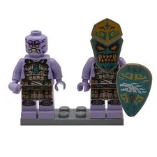 Lego Ninjago Thunder And Rumble Keeper Minifigure Lot With Mask & Shield
