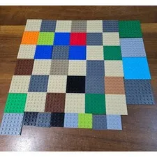 Lego Building Baseplates Bulk Lot Multicolor Genuine Brick Plates Assorted Sizes