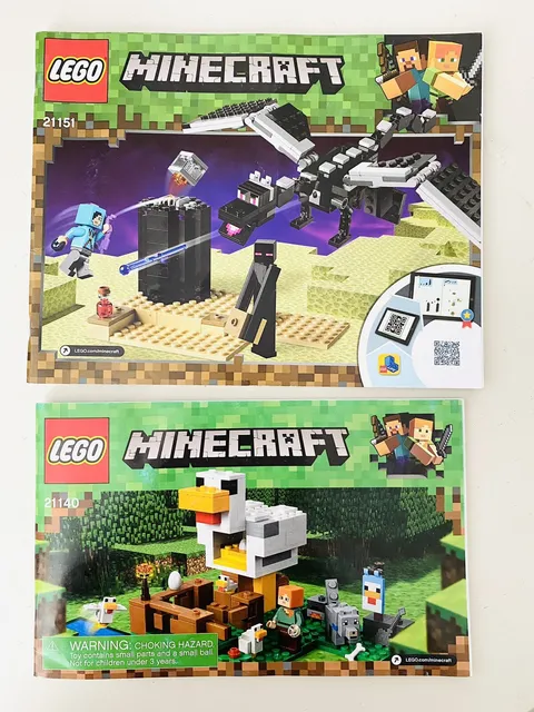 Lego - Minecraft Instruction Booklets  ~  21140 & 21151 ~ Books ONLY