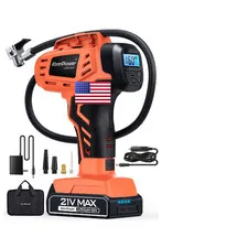 Keenpower Tire Inflator Air Compressor 21V Cordless Car Tire Pump Rechargeable