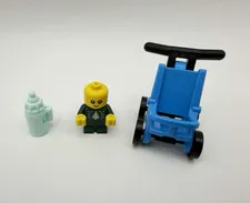 LEGO CITY Part cty1823&5491c01 - Baby w/ stroller and bottle - 3pcs