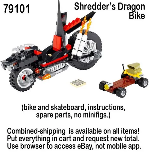 Lego Teenage Mutant Ninja Turtles 79101 Shredder's Dragon Bike no figs TMNT