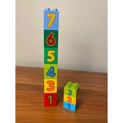 LEGO Duplo Number Blocks Replacement Bricks Educational Toddler Toy Set Multi
