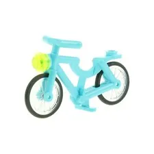 1x lego Bicycle Light Azure Blue Spokes Wheel Green Knob Empty 4073 4719c02