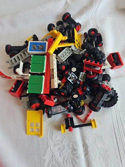 Lot Of Lego Wheels Doors Wench Ladders Misc Pieces One Pound
