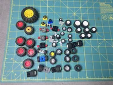 Lego Wheels Tires Rims Lot Car Pieces Parts Bulk Assorted Toy