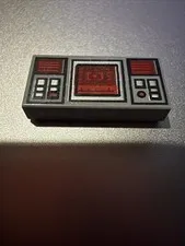LEGO Dark Bluish Gray 1x2 Tile SW Dark Red Target Screen Printed Part