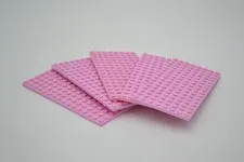 Lot of 5 LEGO Medium Pink 16 x 8 Base Plates 5" by 2.5"