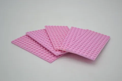 Lot of 5 LEGO Medium Pink 16 x 8 Base Plates 5" by 2.5"